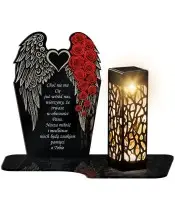 Wieczny Znicz Solarny Premium Skrzydła Premium na Grób Wszystkich Świętych