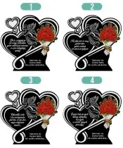 Wieczny Znicz Solarny Premium Serca Premium na Grób Wszystkich Świętych