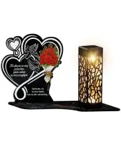 Wieczny Znicz Solarny Premium Serca Premium na Grób Wszystkich Świętych