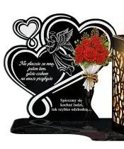 Wieczny Znicz Solarny Premium Serca Premium na Grób Wszystkich Świętych