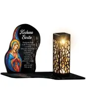 Wieczny Znicz Solarny Premium Witraż na Grób Wszystkich Świętych