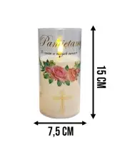 Znicz Premium Statuetka Led Dłonie Świeca Pamiętamy Na Cmentarz