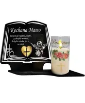 Wieczny Znicz Premium Statuetka Księga Świeca Pamiętamy Na Cmentarz