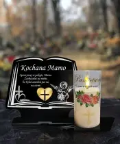 Wieczny Znicz Premium Statuetka Księga Świeca Pamiętamy Na Cmentarz