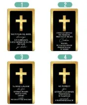 Znicz Solarny Premium Złoty Krzyż Na Grób Nagrobek Cmentarz