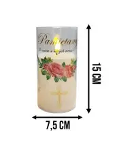 Znicz Solarny Premium Dla Dzieci Biała Statuetka Świeca Pamiętamy