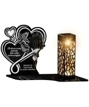 Znicz Solarny LED Statuetka Premium Na Wszystkich Świętych Dla Taty Mamy