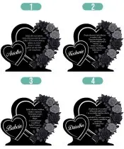 Znicz Solarny LED Statuetka z Kwiatami Na Wszystkich Świętych