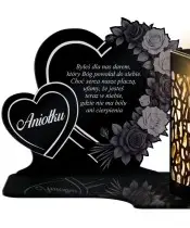 Znicz Solarny LED Statuetka z Kwiatami Na Wszystkich Świętych