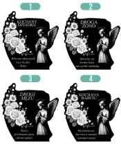 Znicz Solarny LED Statuetka z Aniołem Na Wszystkich Świętych