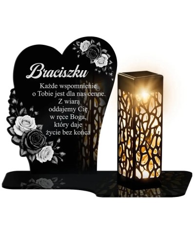 Znicz Solarny LED Statuetka Premium Kwiaty Na Wszystkich Świętych
