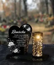 Znicz Solarny LED Statuetka Premium Kwiaty Na Wszystkich Świętych