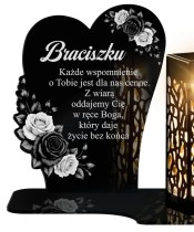 Znicz Solarny LED Statuetka Premium Kwiaty Na Wszystkich Świętych