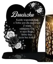 Znicz Solarny LED Statuetka Premium Kwiaty Na Wszystkich Świętych