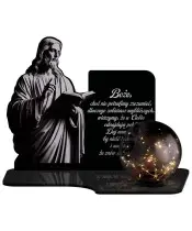 Znicz Solarny LED Statuetka Premium Jezus Na Wszystkich Świętych