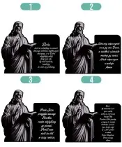 Znicz Solarny LED Statuetka Premium Jezus Na Wszystkich Świętych