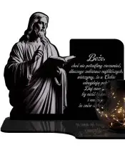 Znicz Solarny LED Statuetka Premium Jezus Na Wszystkich Świętych