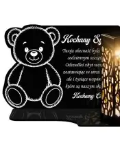 Znicz Solarny LED Statuetka Miś Dla Dziecka Na Wszystkich Świętych