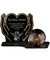 Znicz Solarny Kula LED Statuetka Premium Dłonie Złote Na Wszystkich Świętych