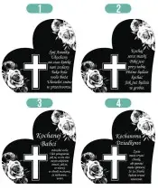 Znicz Solarny LED Premium Róże Czarno Biało Na Wszystkich Świętych