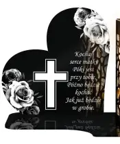 Znicz Solarny LED Premium Róże Czarno Biało Na Wszystkich Świętych