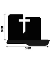 Znicz Solarny LED Premium Krzyż Marmur Na Wszystkich Świętych