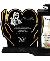 Duży Znicz LED z Latarnią Pamiętamy + Świeca Na Wszystkich Świętych