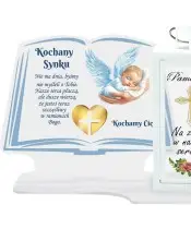 Znicz LED Dla Dziecka z Latarnią Białą Pamiętamy + Świeca Na Wszystkich Świętych