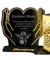 Znicz Solarny Premium LED Złoty Na Cmentarz Wszystkich Świętych