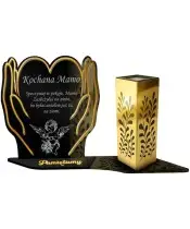 Znicz Solarny Premium LED Złoty Na Cmentarz Wszystkich Świętych