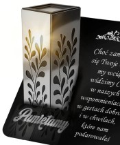 Znicz Solarny Statuetka Srebrna Premium Na Grób Wszystkich Świętych Pamiętamy