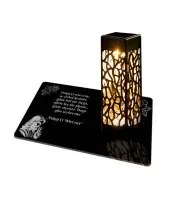 Personalized Solar Candle Base With Dedication