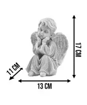 Anioł z Gipsu – Statuetka LED Na Grób