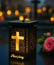 Premium Solar Lantern – LED Grave Light