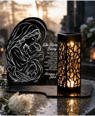 Lampion pamięci Matczyna opieka — Maryja z Dzieciątkiem — wzór i szczegóły