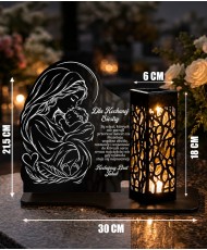 Lampion pamięci Matczyna opieka — Maryja z Dzieciątkiem — wzór i szczegóły