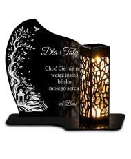 Znicz pamiątkowy Fala wspomnień z własną dedykacją — wzór i szczegóły