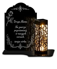 Ozdobny znicz Łuk wspomnienia z personalizacją — wzór i szczegóły