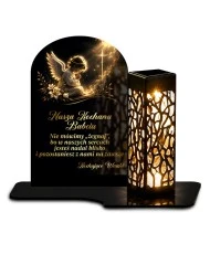 Lampion z dedykacją Pod łukiem pamięci — kolorowy wzór UV — wzór i szczegóły