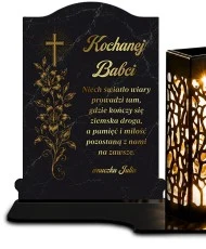 Tabliczka pamięci Spokojny horyzont z lampionem LED — wzór i szczegóły