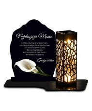 Kwiatowa pamiątka Kwiaty wspomnienia z lampionem solarnym — wzór i szczegóły