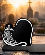 Znicz z sercem Serce bliskich i osobistym podpisem — wzór i szczegóły