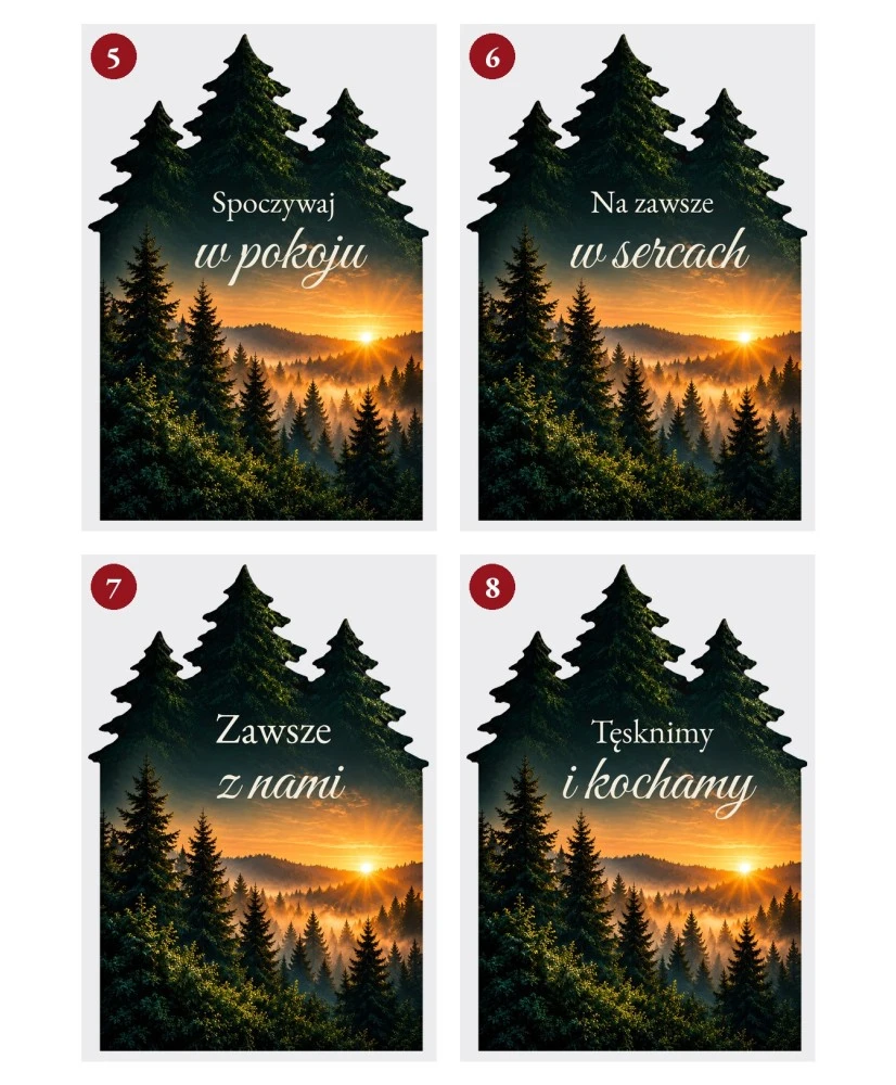 Las o zachodzie słońca — sentencje 5–8