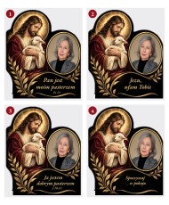 Dobry Pasterz ze zdjęciem — sentencje 1–4