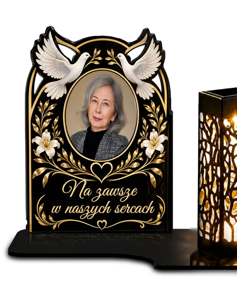 Gołębie i lilie ze zdjęciem — zdjęcie 2