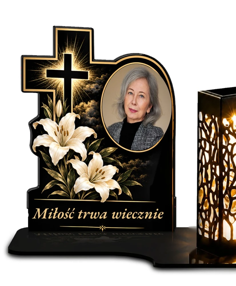 Krzyż z liliami ze zdjęciem — zdjęcie 2