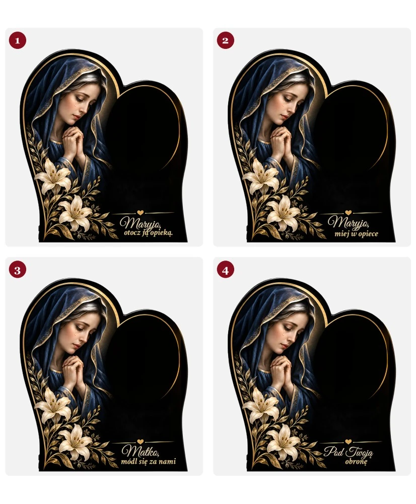 Maryja z liliami — sentencje 1–4