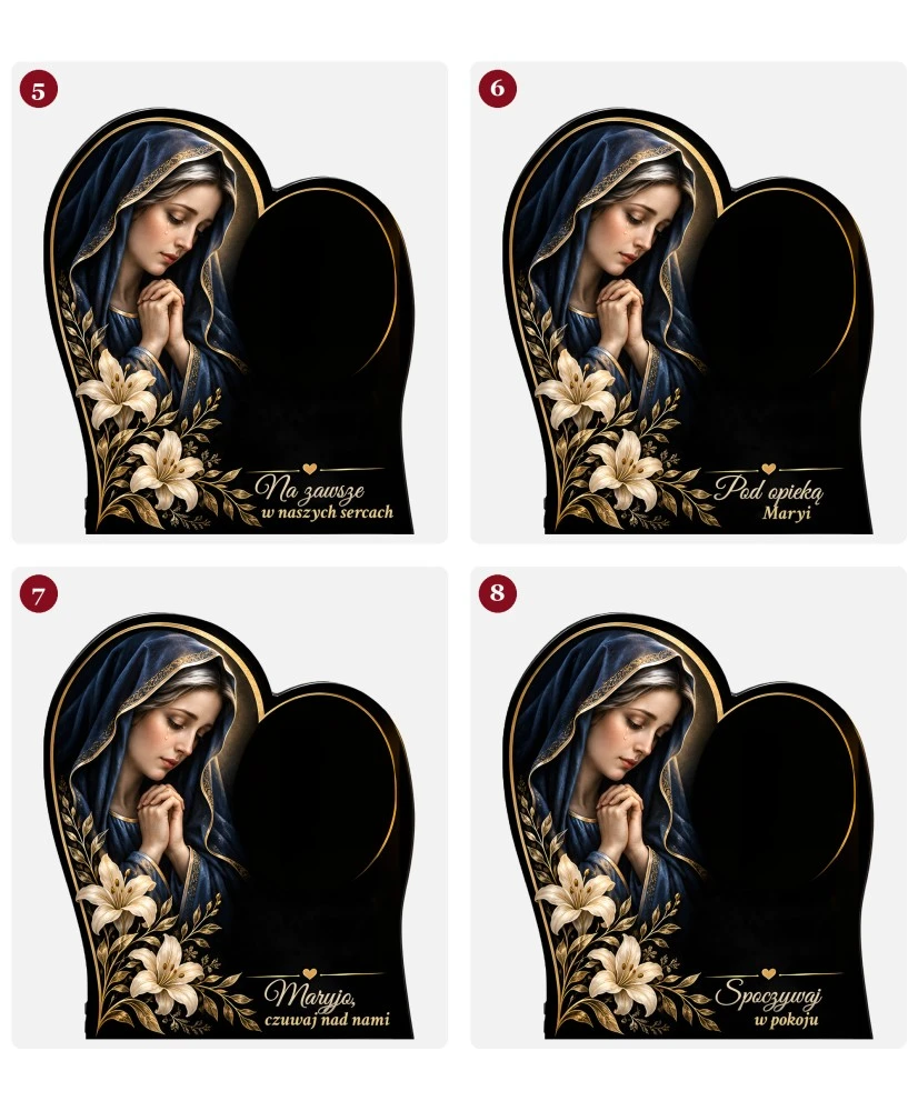Maryja z liliami — sentencje 5–8