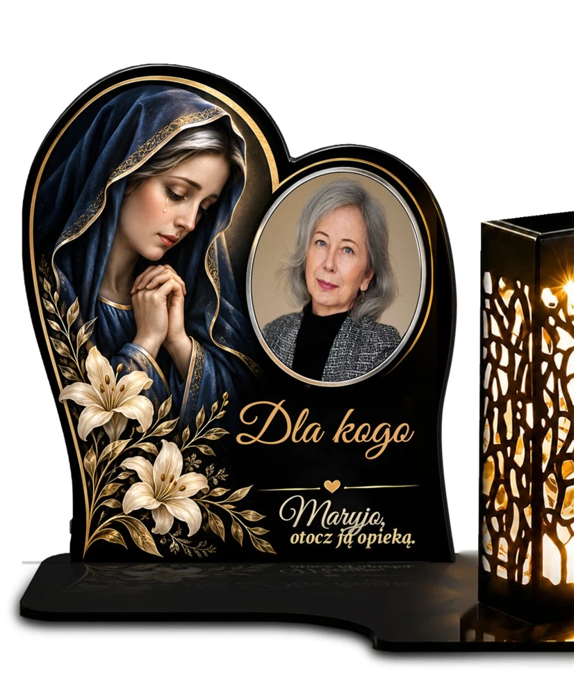 Maryja z liliami ze zdjęciem — zdjęcie 2