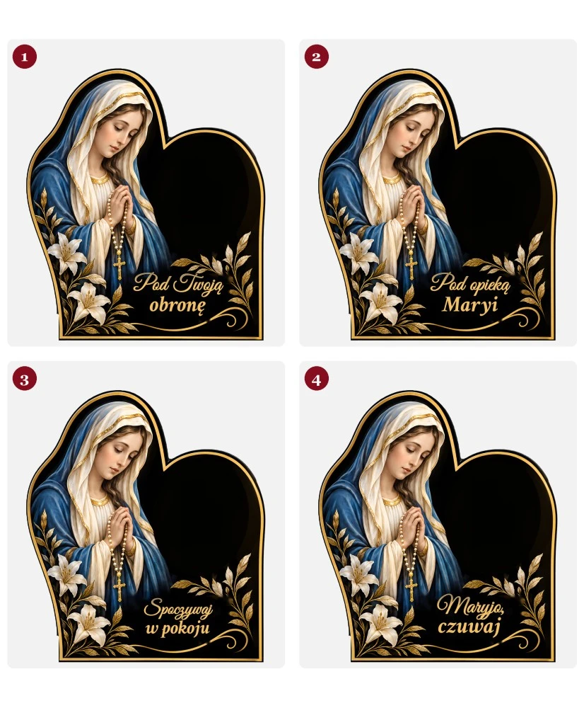Maryja z różańcem — sentencje 1–4